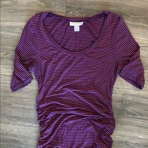 Motherhood Maternity Dress Navy and Pink